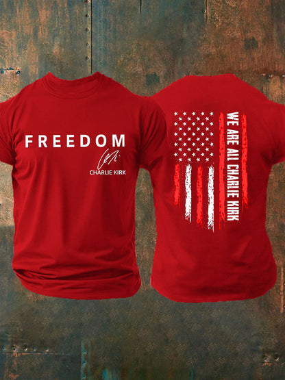 Men's Freedom Is Not Free R.I.P Charlie Kirk Short Sleeve T-shirt