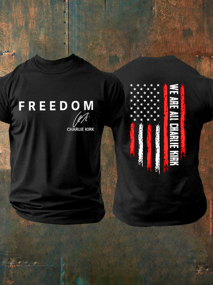 Men's Freedom Is Not Free R.I.P Charlie Kirk Short Sleeve T-shirt