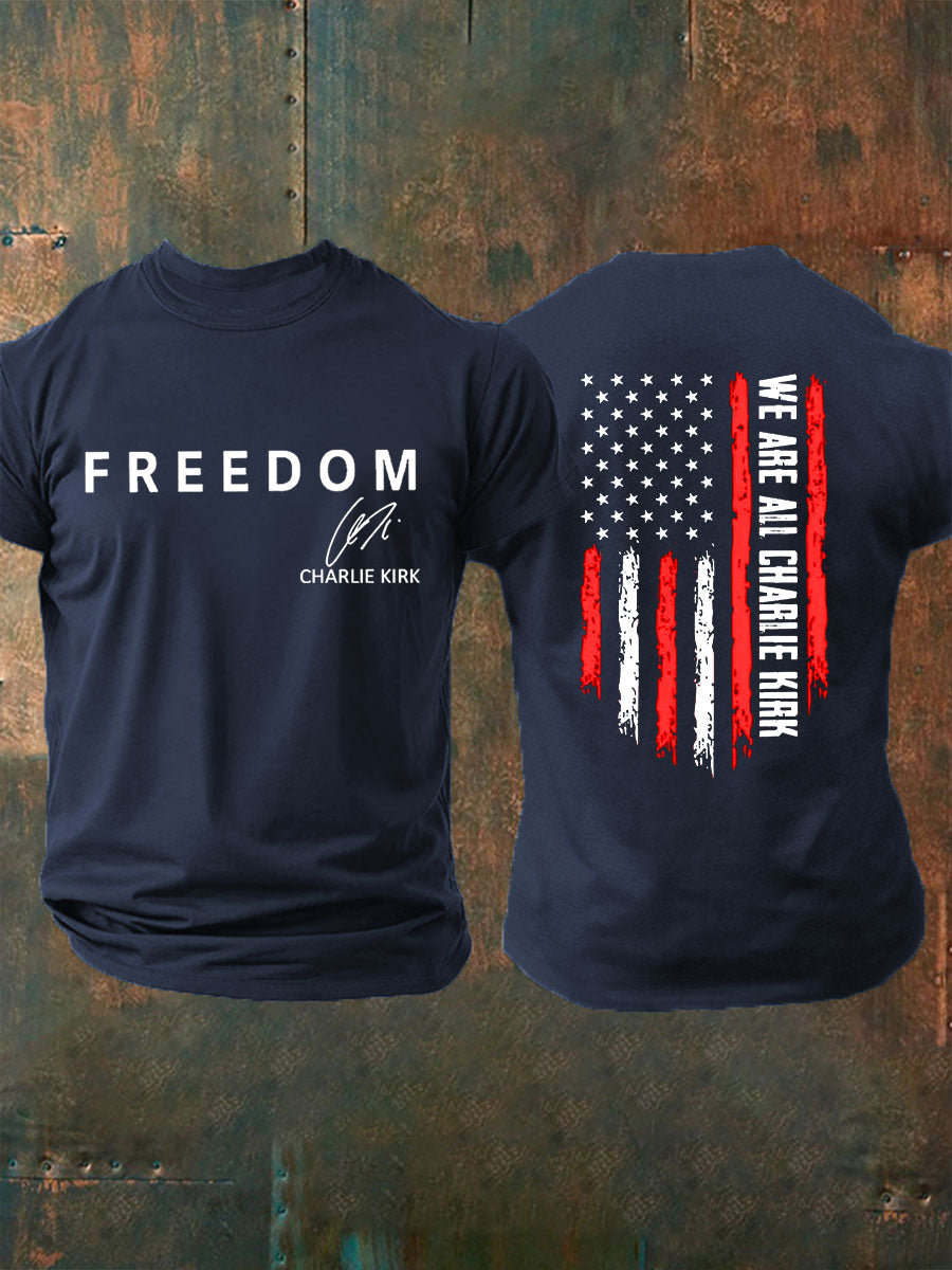 Men's Freedom Is Not Free R.I.P Charlie Kirk Short Sleeve T-shirt