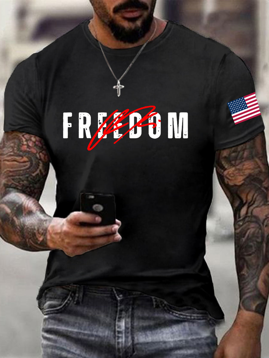 Men's Freedom Is Not Free R.I.P Charlie Kirk Short Sleeve T-shirt