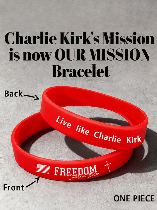 Unisex Freedom Live Like Charlie Kirk Print Bracelet