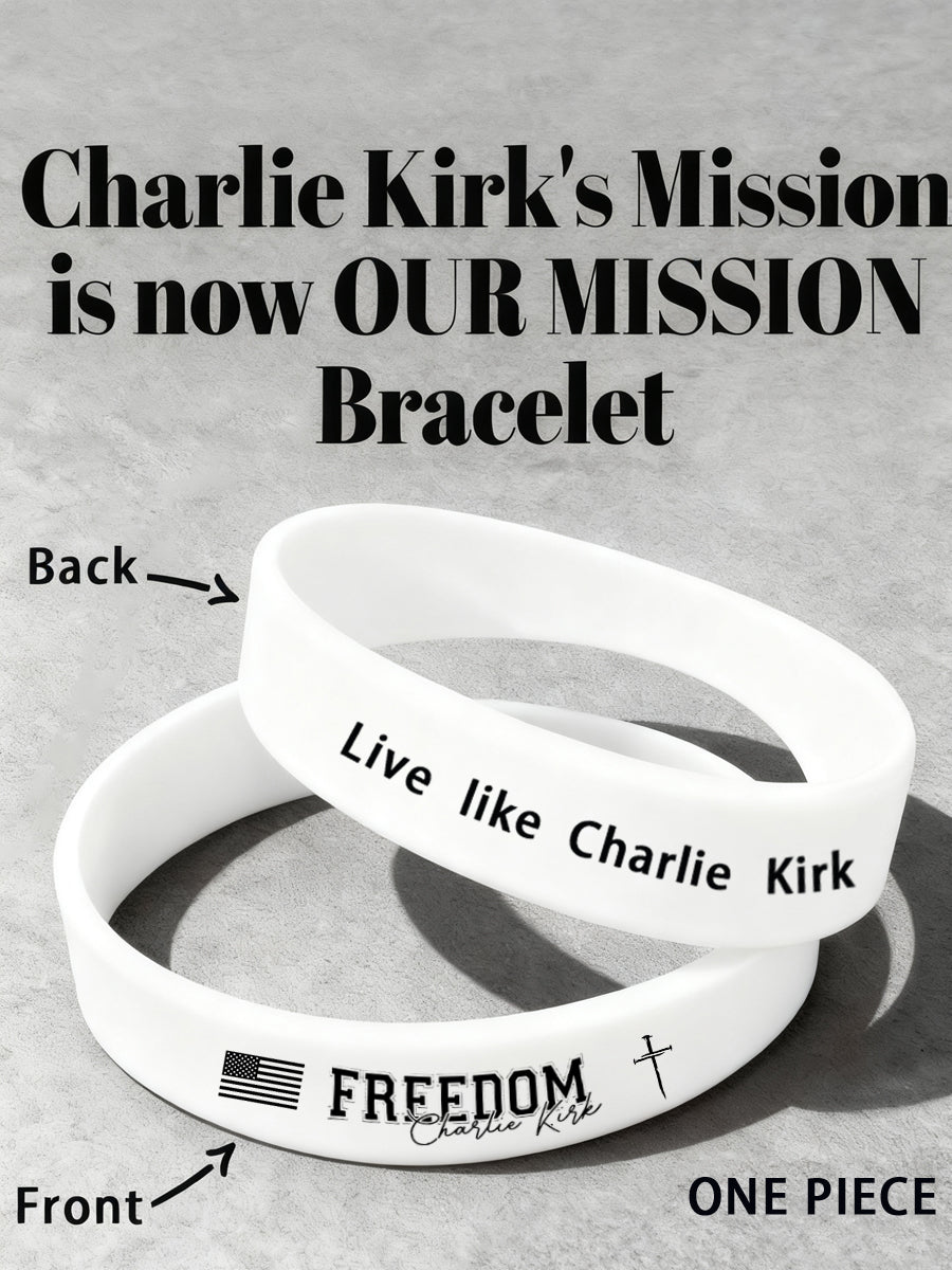 Unisex Freedom Live Like Charlie Kirk Print Bracelet