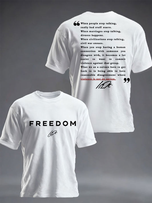 Men's Freedom Patriot Printed T-shirt