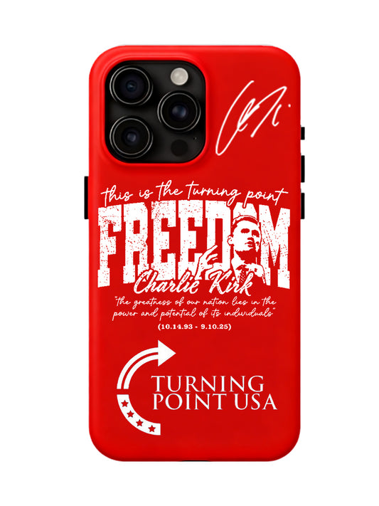 Unisex Charlie Kirk TURNING POINT USA  FREEDOM iPhone Case