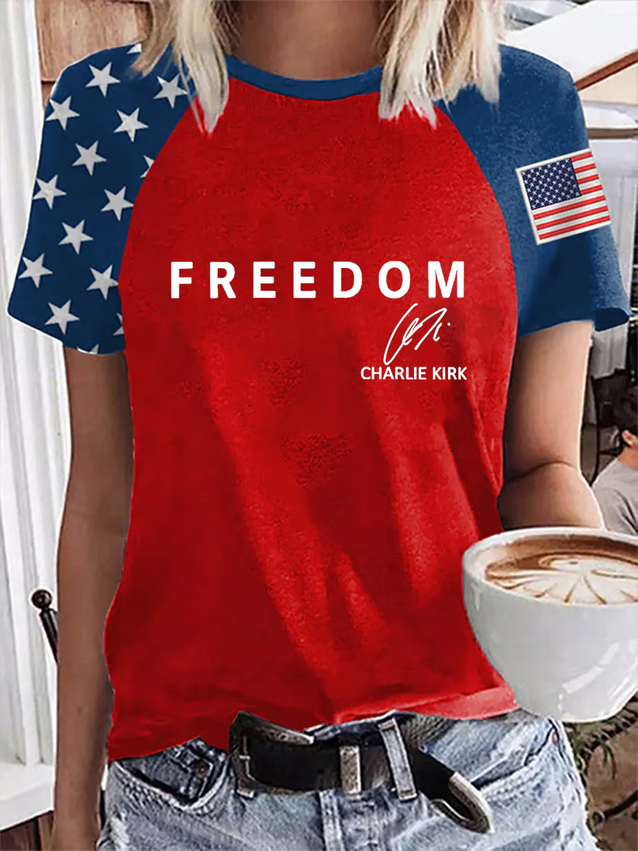 Women's Freedom Is Not Free R.I.P Charlie Kirk Short Sleeve T-shirt