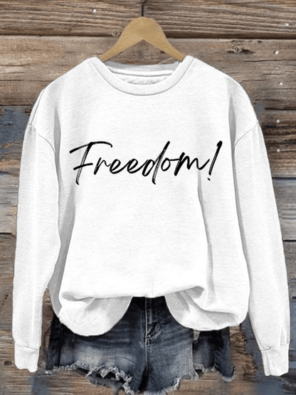 Women's Freedom Printed Regular Sweatshirt