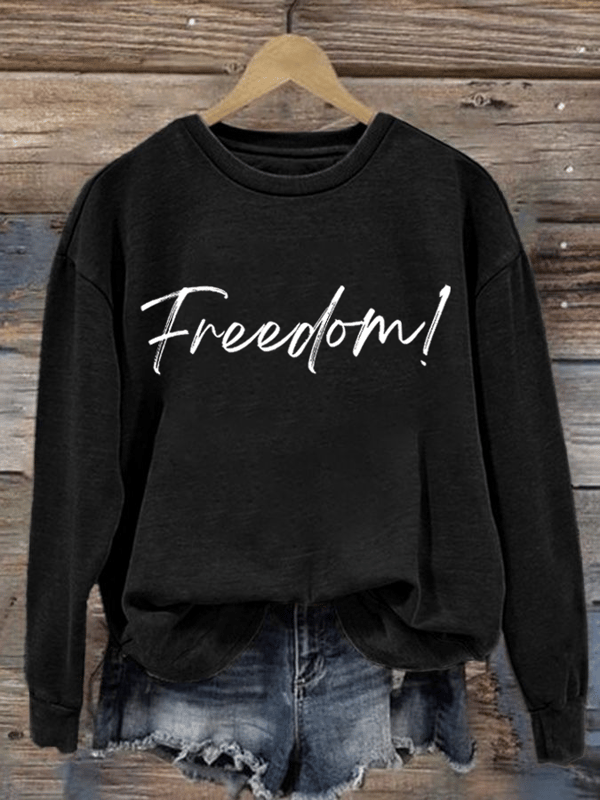Women's Freedom Printed Regular Sweatshirt
