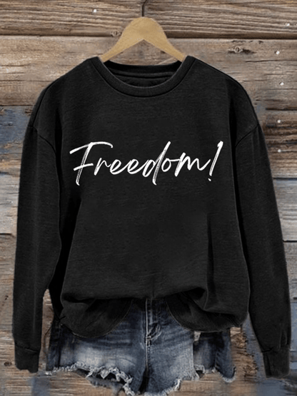 Women's Freedom Printed Regular Sweatshirt