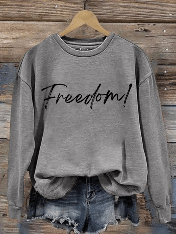 Women's Freedom Printed Regular Sweatshirt