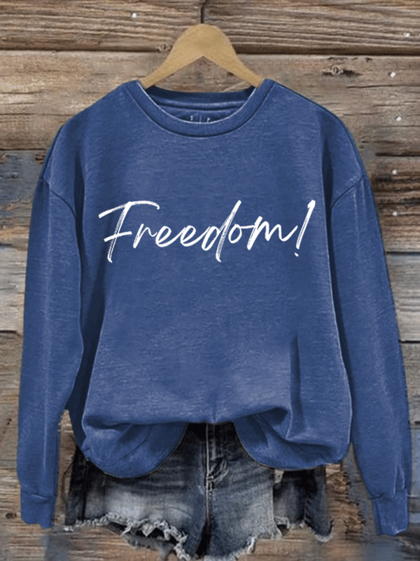 Women's Freedom Printed Regular Sweatshirt