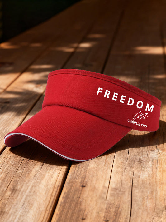 Unisex Freedom Is Not Free R.I.P Charlie Kirk Print Sun Hat