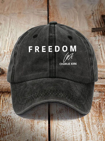 Unisex Freedom Is Not Free R.I.P Charlie Kirk Print Hat