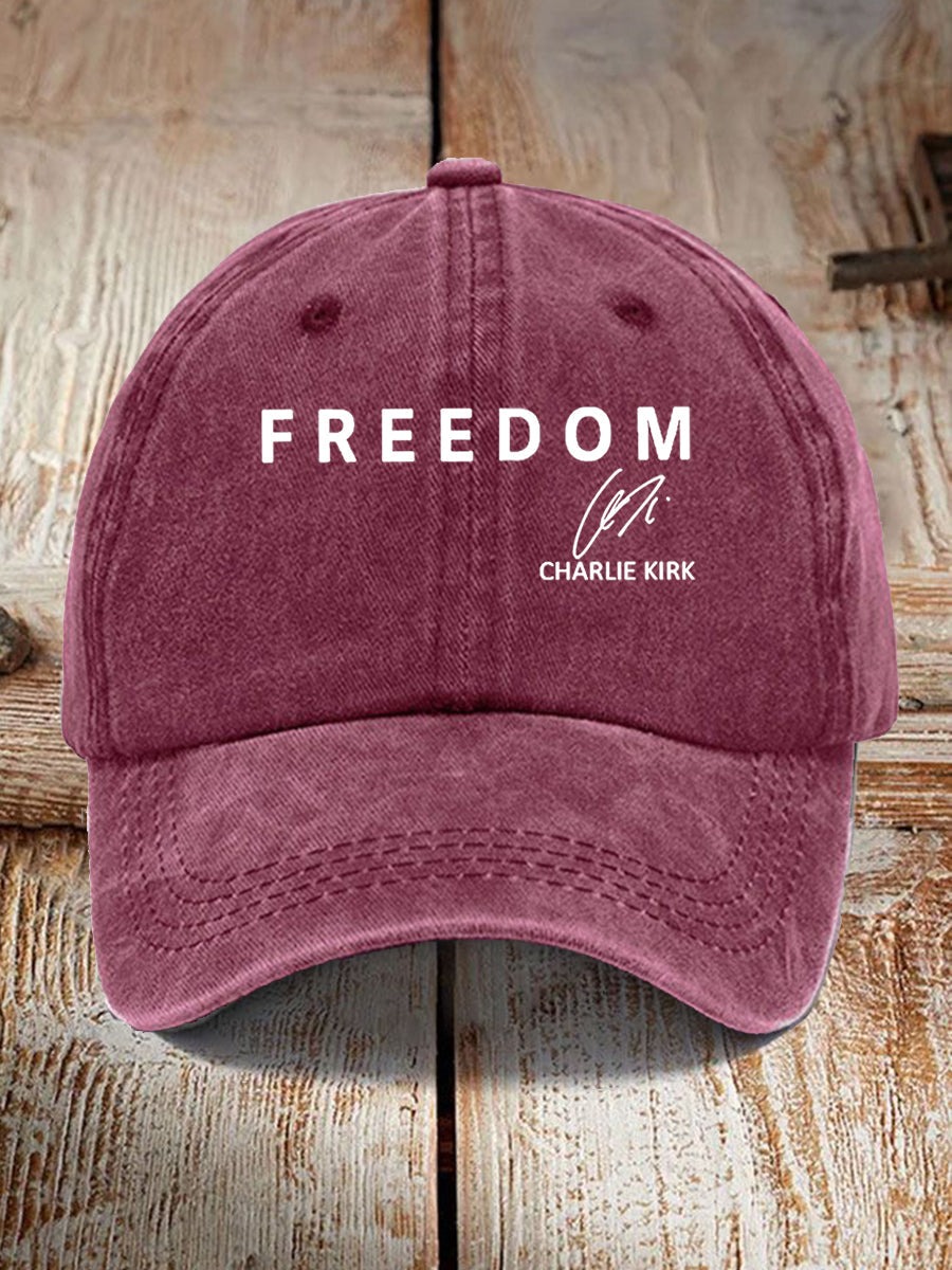 Unisex Freedom Is Not Free R.I.P Charlie Kirk Print Hat