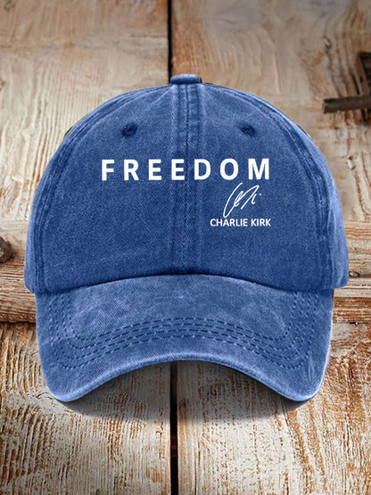 Unisex Freedom Is Not Free R.I.P Charlie Kirk Print Hat