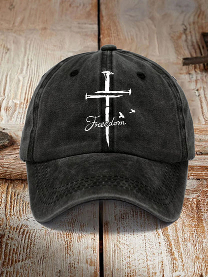 Unisex Freedom Cross Faith Hat