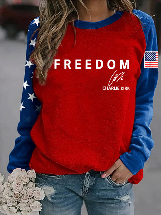 Women's Freedom Is Not Free R.I.P Charlie Kirk Casual Sweatshirt