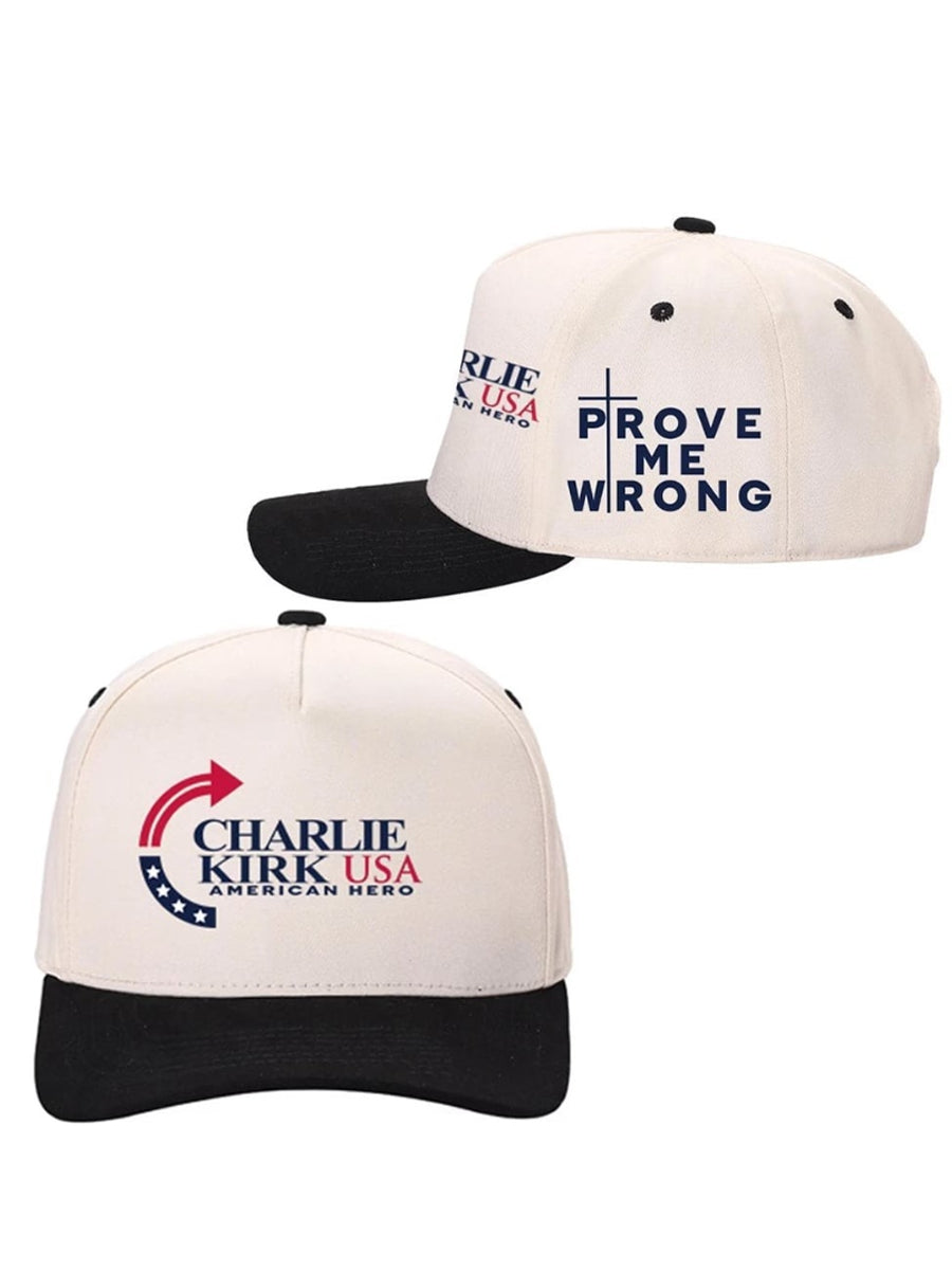 Freedom Charlie Kirk Hat Turning Point USA, Baseball Cap - White,One Size
