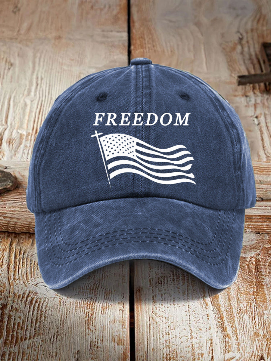Unisex Freedom Cross Faith USA Flag Charlie Kirk Hat