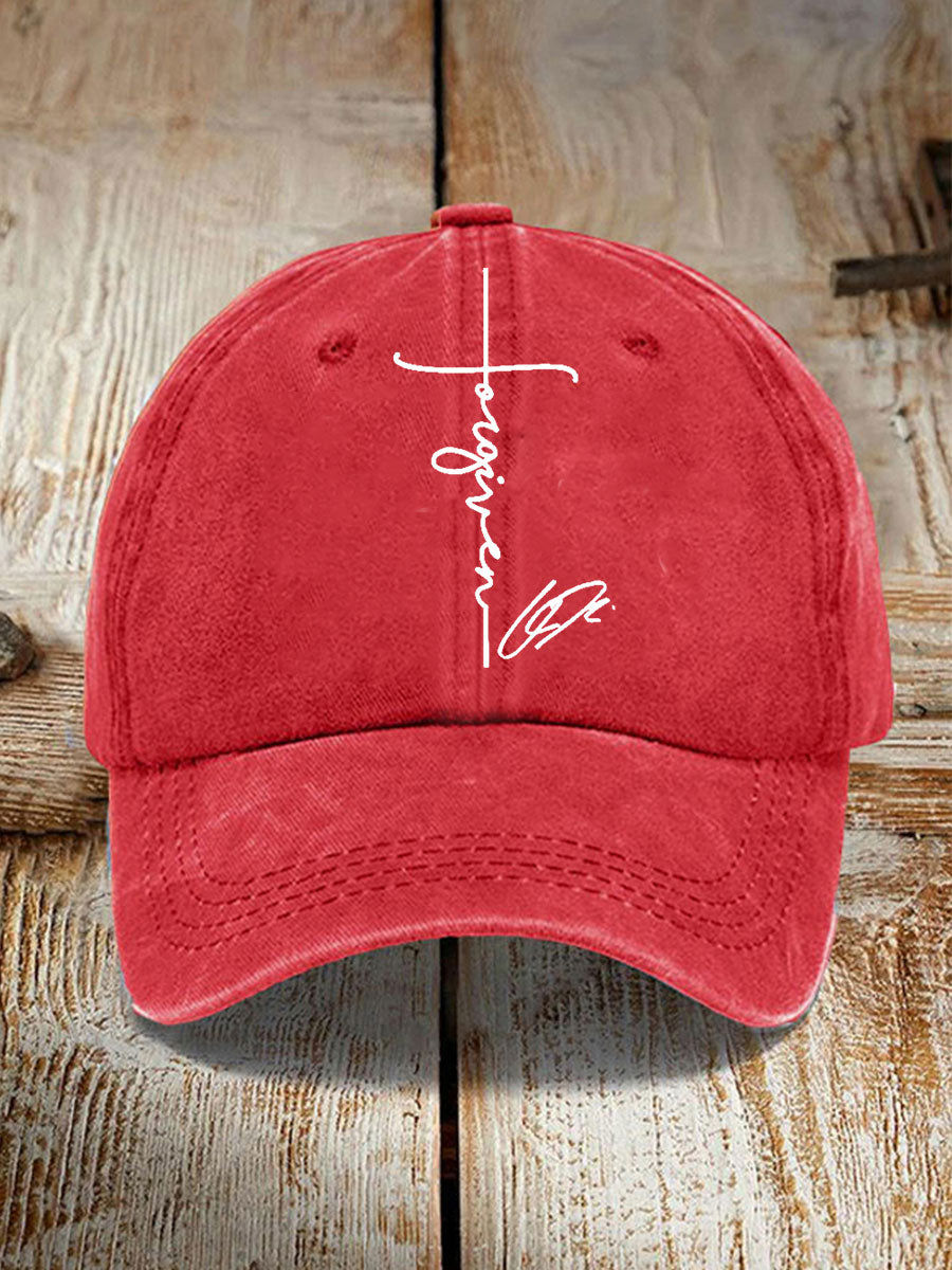 Unisex Forgiveness Faith Print Hat