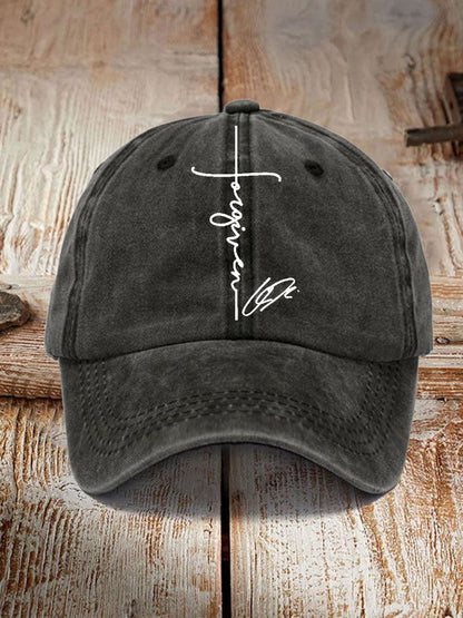 Unisex Forgiveness Faith Print Hat