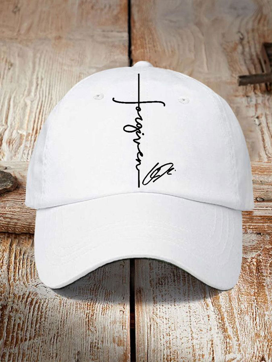 Unisex Forgiveness Faith Print Hat