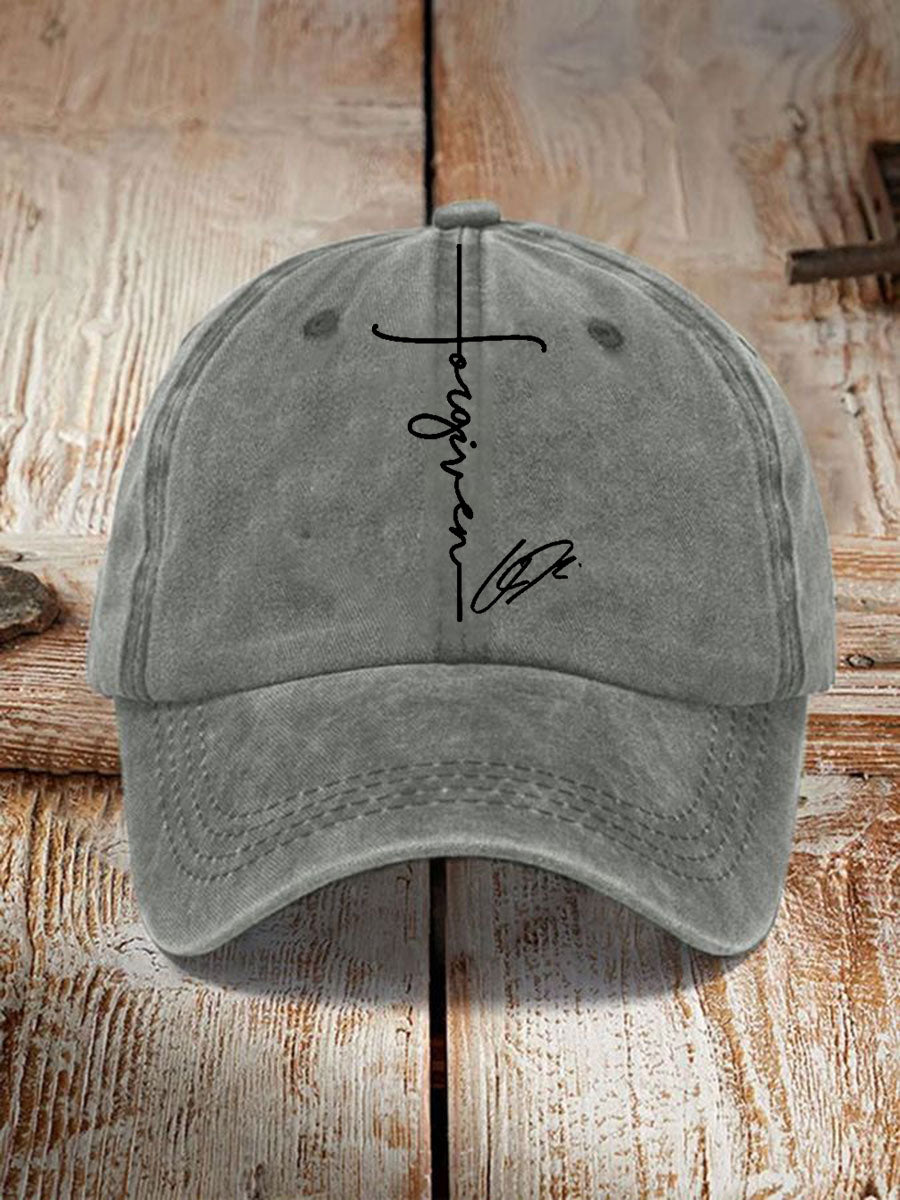 Unisex Forgiveness Faith Print Hat