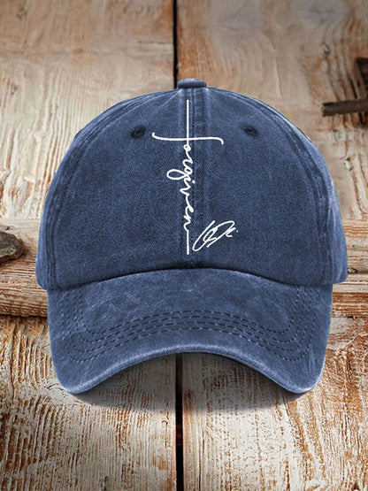 Unisex Forgiveness Faith Print Hat