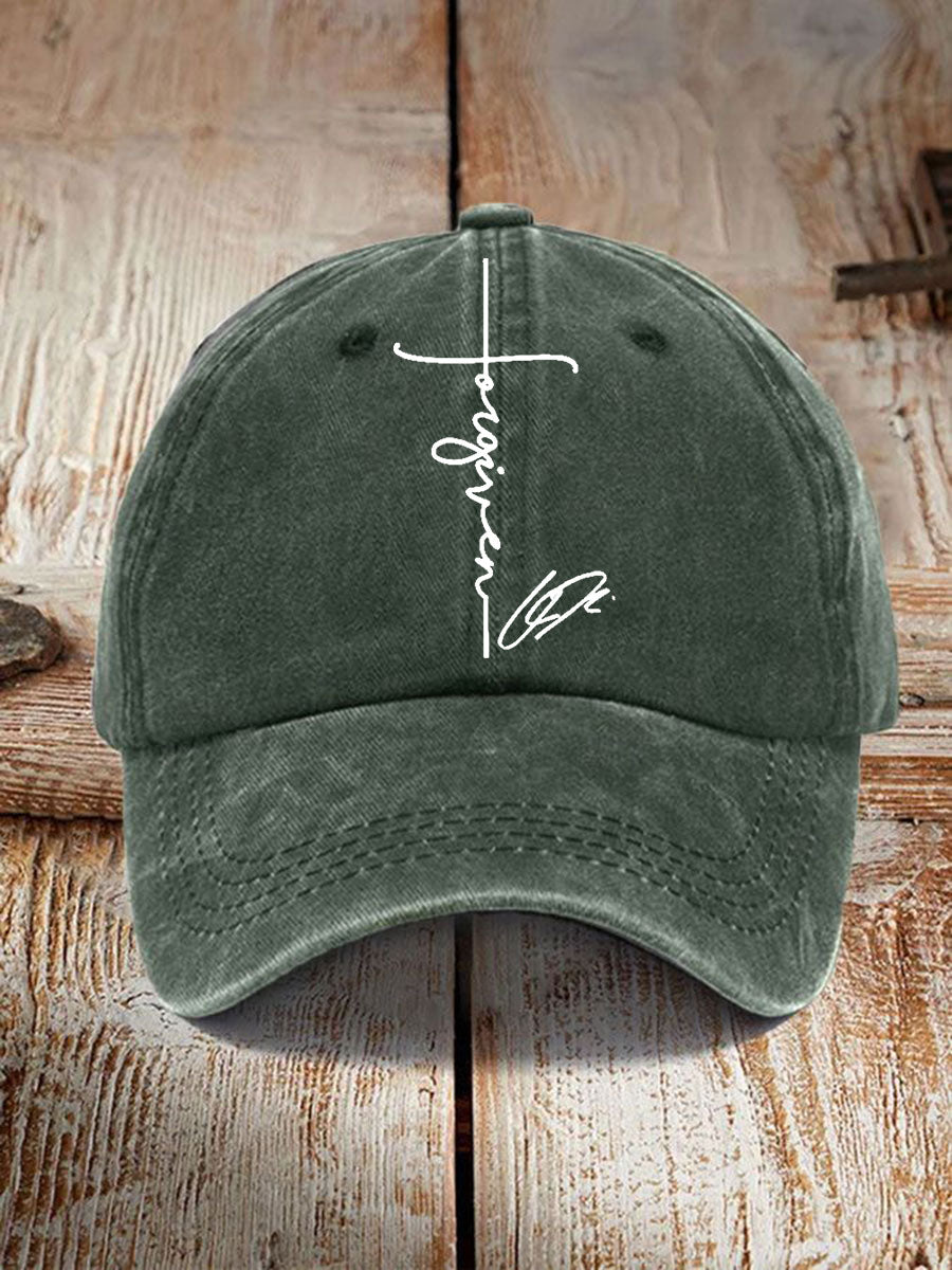 Unisex Forgiveness Faith Print Hat