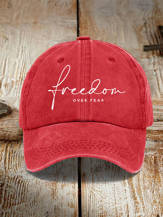 Unisex Freedom Over Fear Charlie Kirk Hat