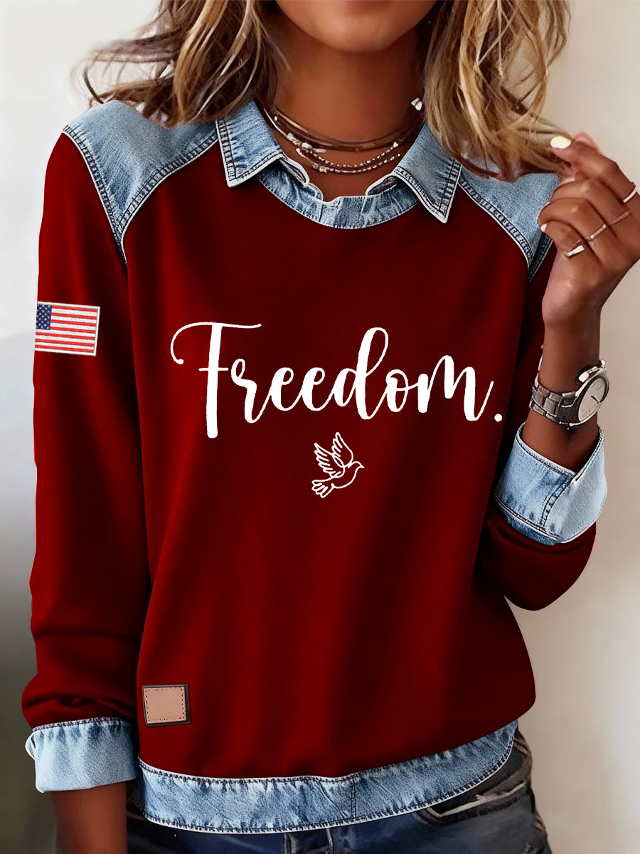 Women's Freedom Is Not Free R.I.P Charlie Kirk Casual Sweatshirt