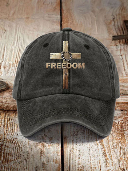 Unisex RFreedom Cross Print Hat