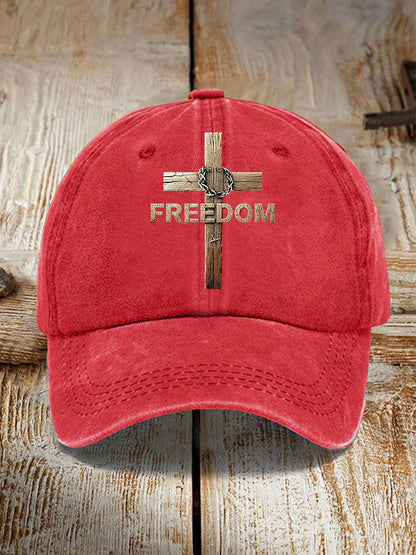 Unisex RFreedom Cross Print Hat