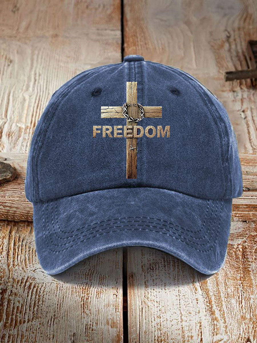 Unisex RFreedom Cross Print Hat