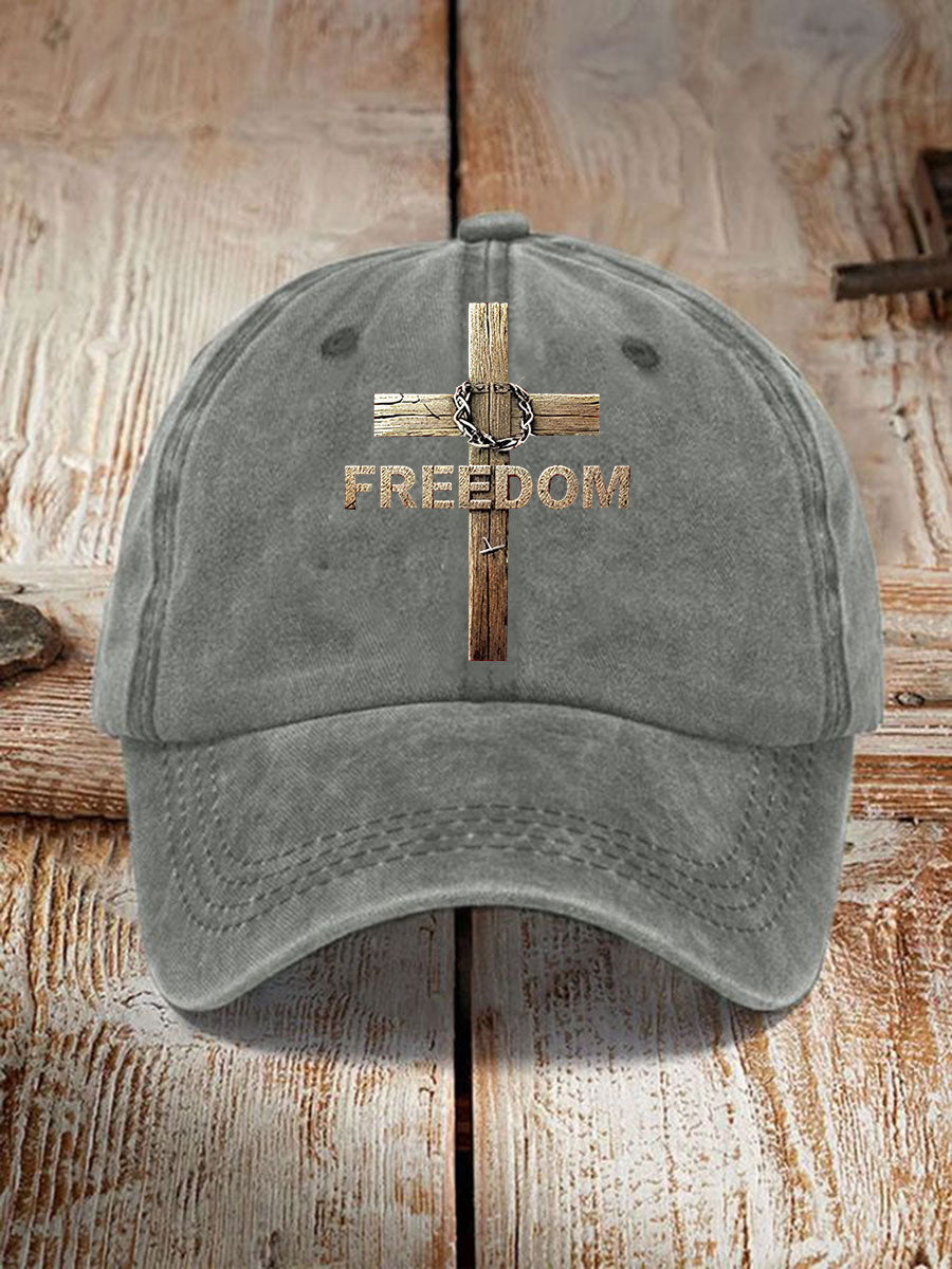 Unisex RFreedom Cross Print Hat