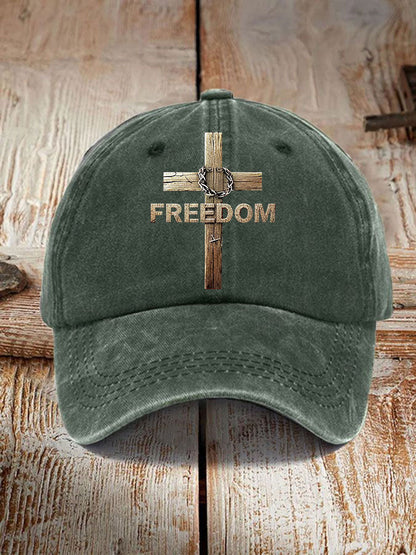 Unisex RFreedom Cross Print Hat