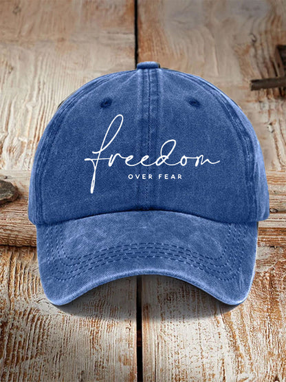 Unisex Freedom Over Fear Charlie Kirk Hat