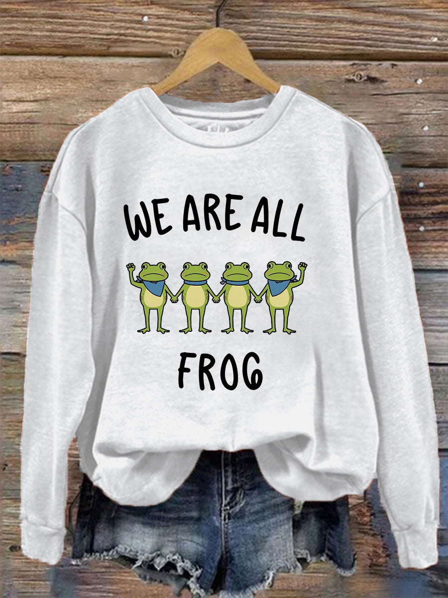 Women's Resist Frog Printed Casual Sweatshirt