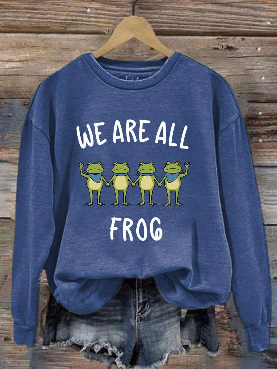 Women's Resist Frog Printed Casual Sweatshirt