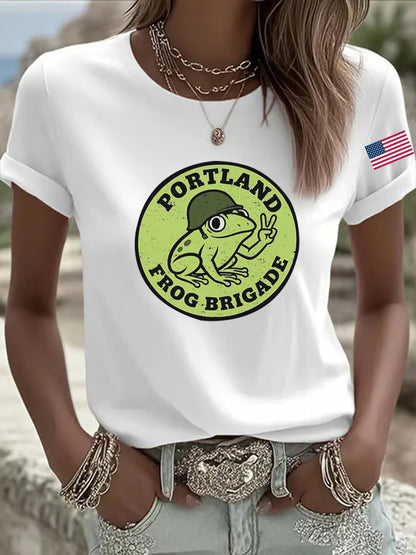 Women's Portland Frog Brigade Printed T-Shirt