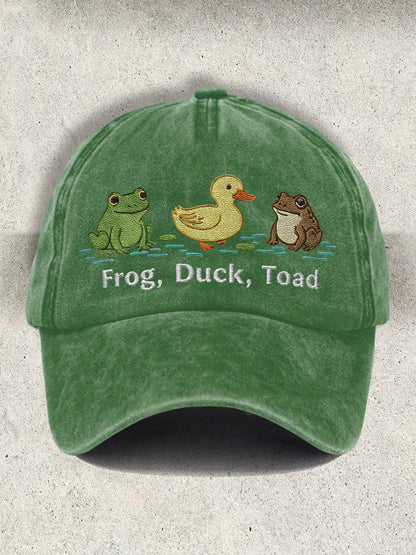 Unisex Resort FDT Polish Frog Print Cap