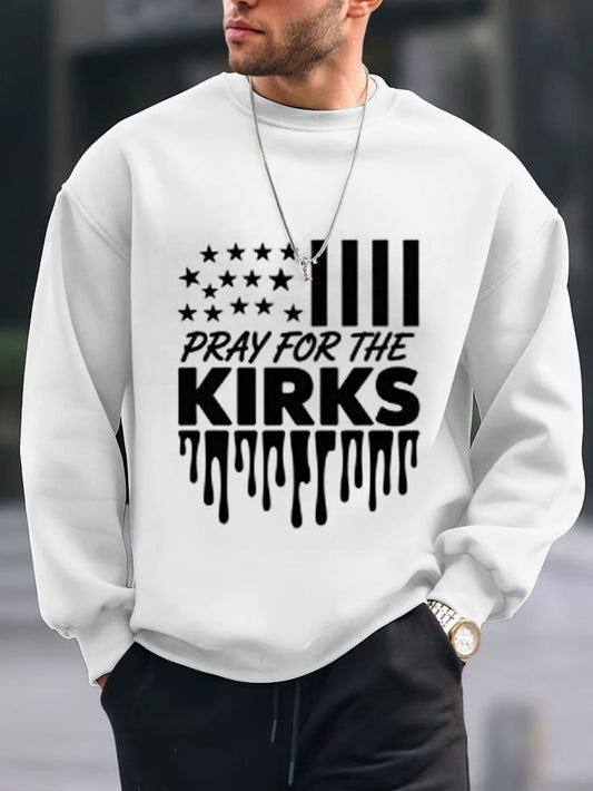 Men's Charlie Kirk Freedom Printed Round Neck Long Sleeved Sweatshirt