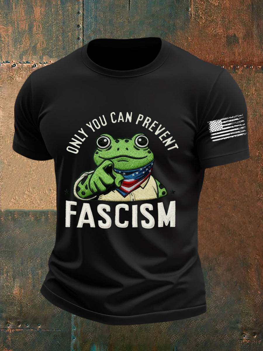 Men's Only You Can Prevent Fascism Printed T-shirt