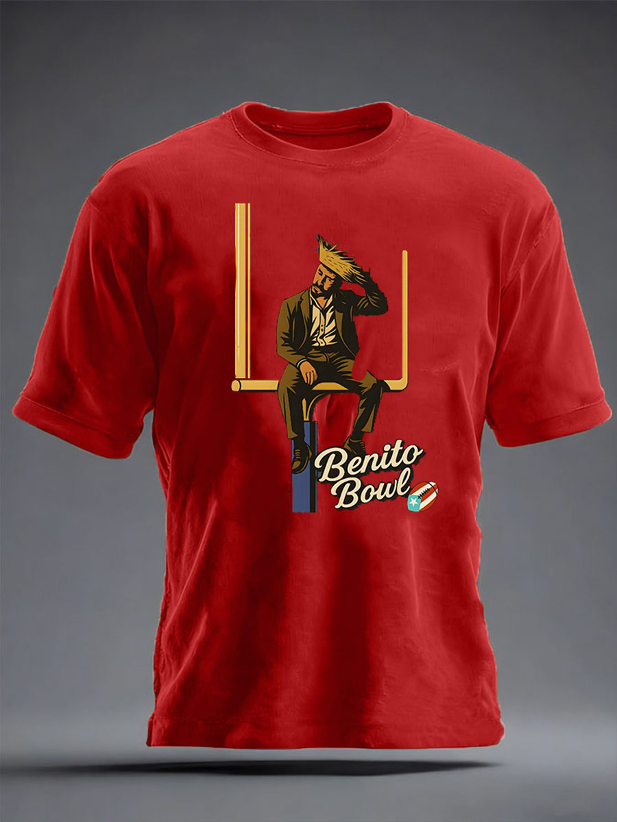 Men's Benito Bowl imitation cotton short-sleeved T-shirt