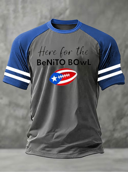 Men's Bad Bunny Here For The Benito Bowl short sleeve t-shirt
