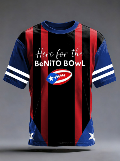 Men's Bad Bunny Here For The Benito Bowl short sleeves t-shirt