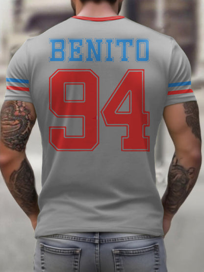 Men's Bunny Football Music Lover Printed T-shirt