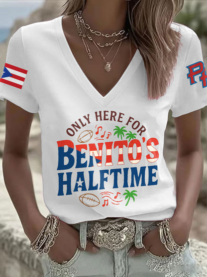 Women's Bunny Football Music Lover Printed T-Shirt