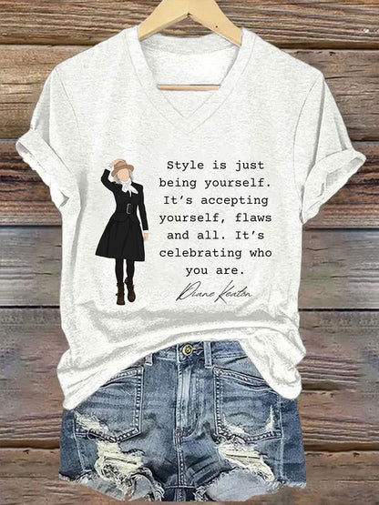 Women's Style Is Just Being Yourself Short Sleeve T-Shirt