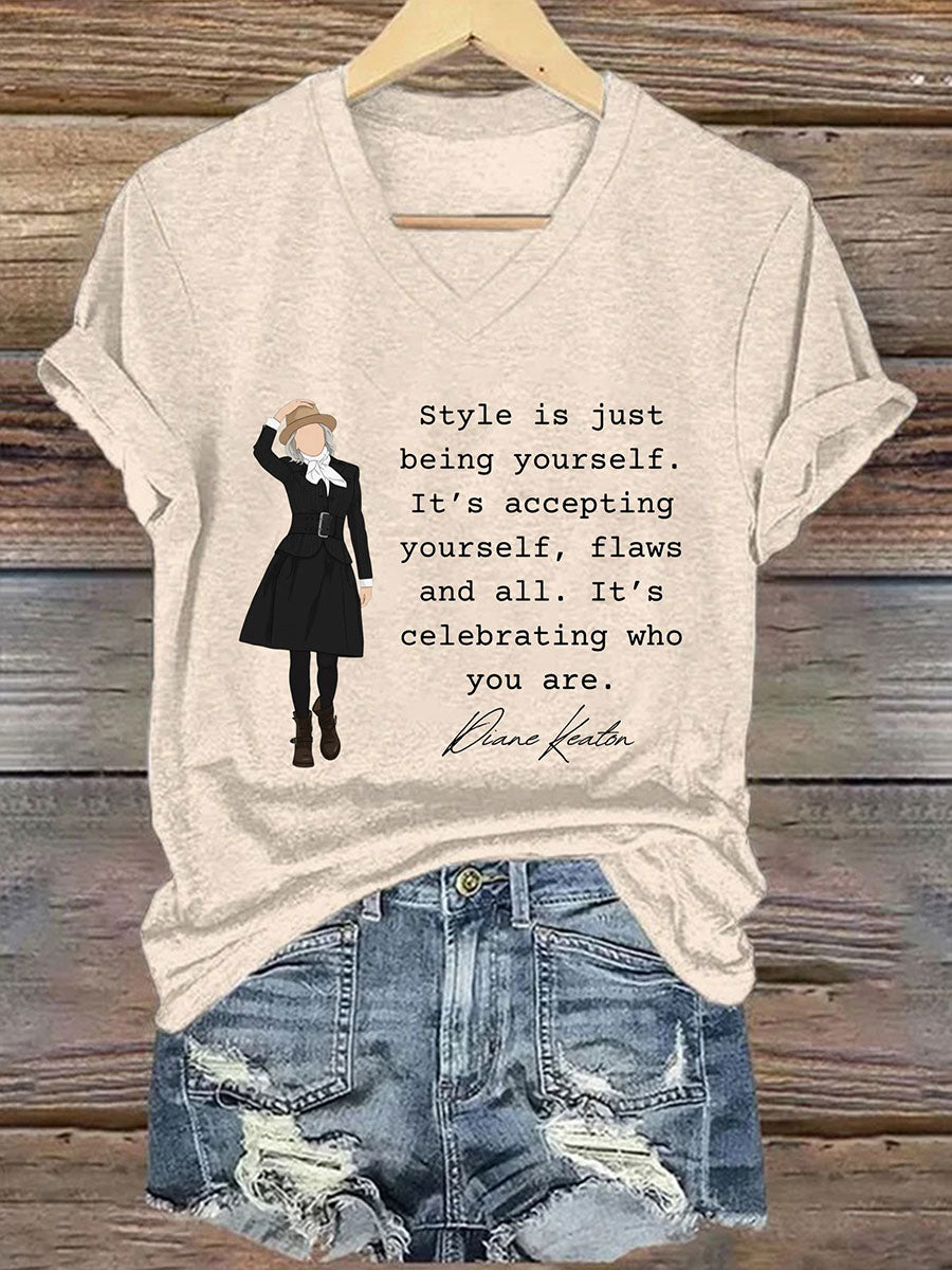 Women's Style Is Just Being Yourself Short Sleeve T-Shirt