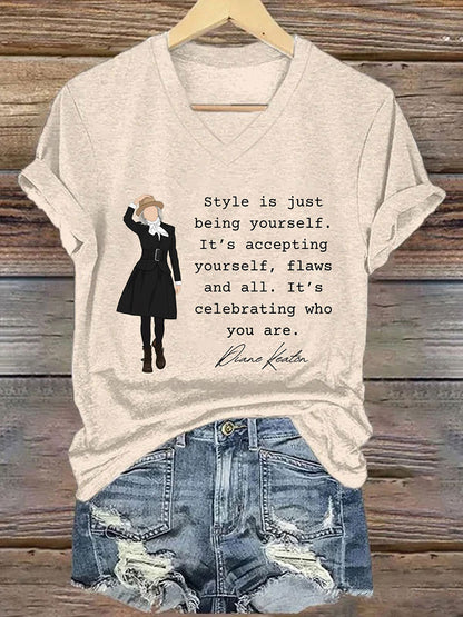 Women's Style Is Just Being Yourself Short Sleeve T-Shirt